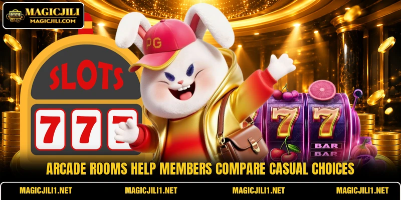 Arcade rooms help members compare casual choices Arcade rooms help members compare casual choices