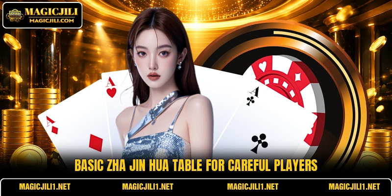 Basic Zha Jin Hua table for careful players Basic Zha Jin Hua table for careful players