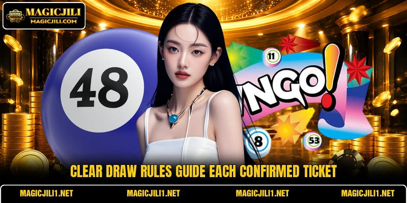 Clear draw rules guide each confirmed ticket Clear draw rules guide each confirmed ticket