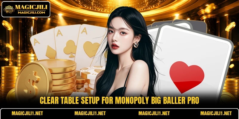 Clear table setup for Monopoly Big Baller Pro Clear table setup for Monopoly Big Baller Pro