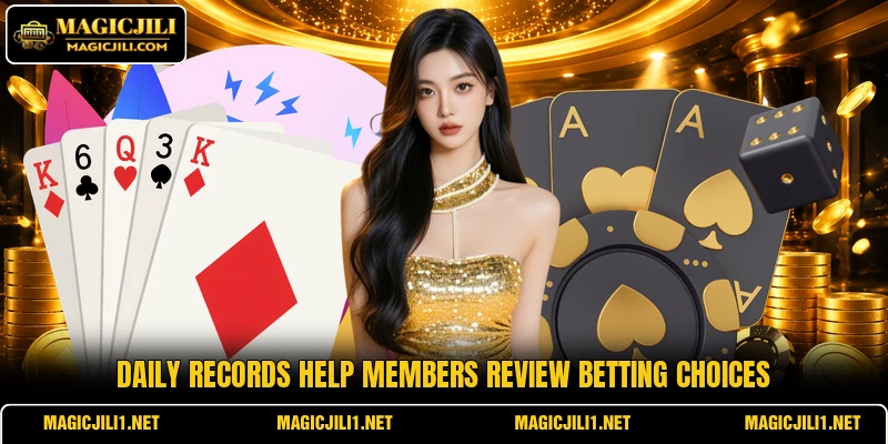 Daily records help members review betting choices