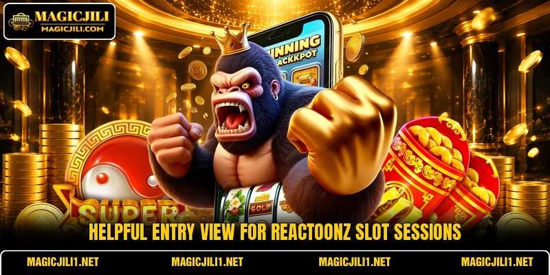 Helpful entry view for Reactoonz slot sessions Helpful entry view for Reactoonz slot sessions