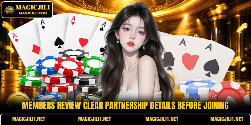 Members review clear partnership details before joining