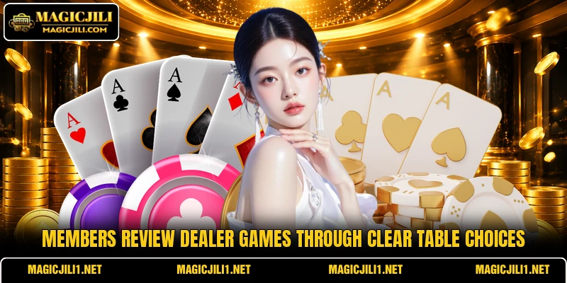 Members review dealer games through clear table choices Members review dealer games through clear table choices