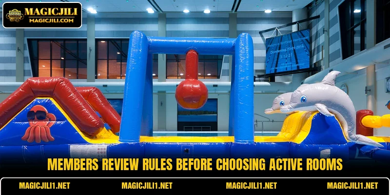 Members review rules before choosing active rooms Members review rules before choosing active rooms