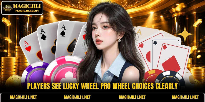 Players see Lucky Wheel Pro wheel choices clearly Players see Lucky Wheel Pro wheel choices clearly