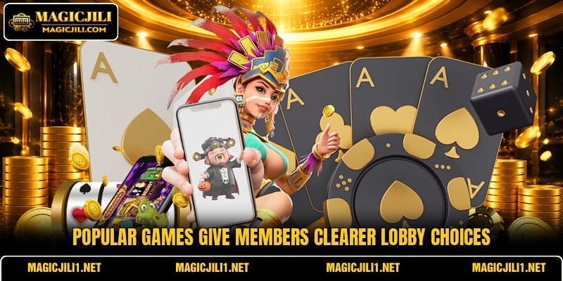Popular games give members clearer lobby choices Popular games give members clearer lobby choices