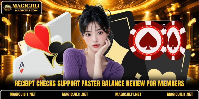 Receipt checks support faster balance review for members Receipt checks support faster balance review for members