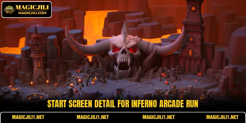 Start screen detail for Inferno Arcade Run Start screen detail for Inferno Arcade Run