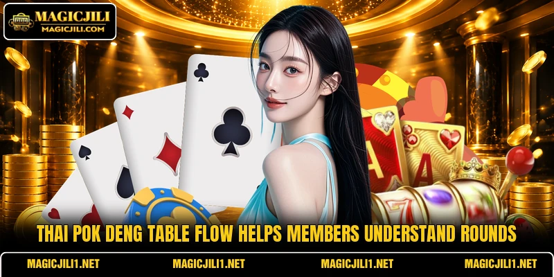 Thai Pok Deng table flow helps members understand rounds Thai Pok Deng table flow helps members understand rounds